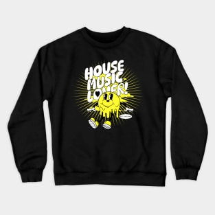 HOUSE MUSIC  - Lover Melting Mascot (yellow/white) Crewneck Sweatshirt